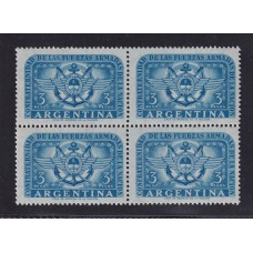 ARGENTINA 1955 GJ 1061b CUADRO DE ESTAMPILLAS CON VARIEDAD EN EL 4TO SELLO NUEVA MINT U$ 15